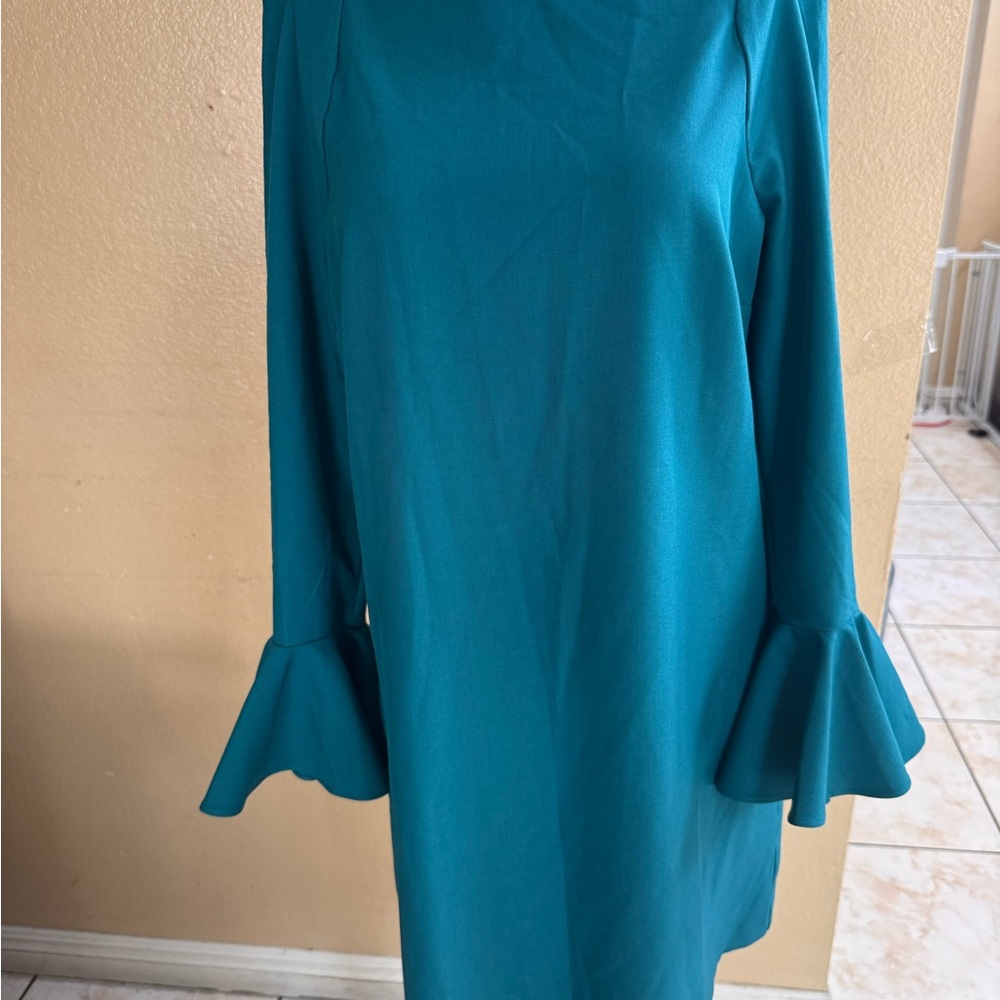 Banana Republic Teal Long Sleeve Dress